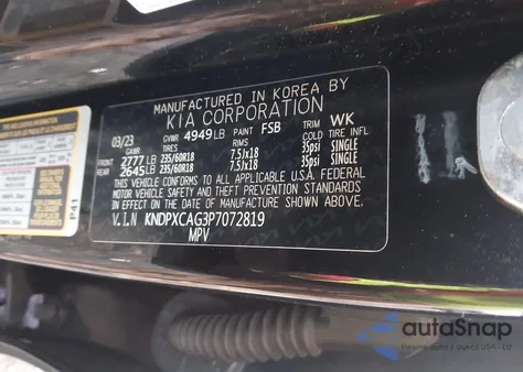 2023 Kia Sportage Hybrid Sx-Prestige from USA, damaged, VIN KNDPXCAG3P7072819